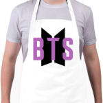 printfashion BTS - Purple - Kötény - Fehér (4905915)