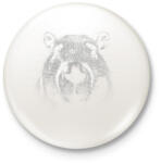 printfashion Capybara fej - Kitűző, hűtőmágnes - Fehér (14722439)