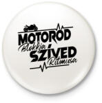 printfashion Motorod Blokkja, Szíved ritmusa - Kitűző, hűtőmágnes - Fehér (13147920)