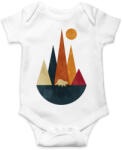 printfashion Mosómedve és hegyek - Baba Body - Fehér (5240346)