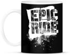 printfashion Epic Ride - fehér - Bögre - Fekete (791261)