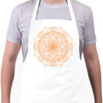 printfashion Narancs színű mandala - Kötény - Fehér (4913822)