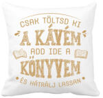 printfashion Kávé, könyv, hátrálj - Párnahuzat, Díszpárnahuzat - Fehér (7260963)