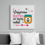 printfashion Legyőzném érted - Vászonkép - Fehér (11648098)