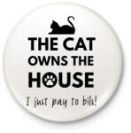 printfashion A ház a macskáé2 - Kitűző, hűtőmágnes - Fehér (3081175)