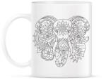 printfashion Indiai elefánt - Bögre - Fehér (5692839)