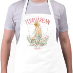 printfashion Februárban férjhez megyek - Kötény - Fehér (7339322)