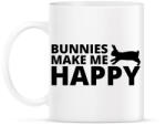 printfashion Bunnies make me happy - Bögre - Fehér (13426747)