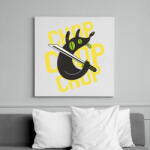 printfashion Kutya vág- vág - chop chop - Vászonkép - Fehér (6635172)