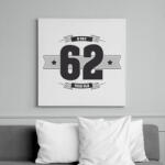 printfashion b-day-62-dark-lightgrey - Vászonkép - Fehér (6622843)