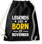 printfashion A legendák novemberben születtek - Sportzsák, Tornazsák - Fekete (10730467)