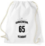 printfashion kamasz-65-black-white - Sportzsák, Tornazsák - Fehér (615761)