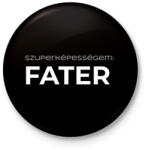 printfashion SZUPERKÉPESSÉGEM FATER - Kitűző, hűtőmágnes - Fekete (11503767)
