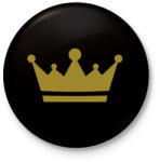 printfashion korona - Kitűző, hűtőmágnes - Fekete (14159808)