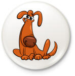 printfashion kutya - Kitűző, hűtőmágnes - Fehér (16202384)