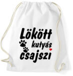 printfashion Lökött kutyás csajszi - Sportzsák, Tornazsák - Fehér (14588480)