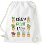 printfashion Crazy plant lady - Fekete - Sportzsák, Tornazsák - Fehér (6978803)
