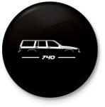 printfashion Volvo 740 (2) - Kitűző, hűtőmágnes - Fekete (14469093)