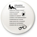 printfashion Vőlegény feladatlistája - Kitűző, hűtőmágnes - Fehér (7557446)