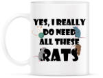 printfashion Need rats - Bögre - Fehér (13464345)