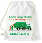 printfashion Láttam egy kukásautót - Sportzsák, Tornazsák - Fehér (16170697)