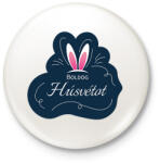printfashion Boldog Húsvétot - Nyuszifüllel - Kitűző, hűtőmágnes - Fehér (6332873)
