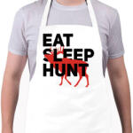 printfashion Vadász (Eat Sleep Hunt) - Kötény - Fehér (4906600)