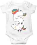 printfashion 5 éves unikornis - Baba Body - Fehér (11807446)