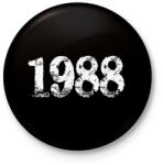 printfashion 1988 - Kitűző, hűtőmágnes - Fekete (6199307)