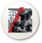 printfashion PUSH YOURSELF - Kitűző, hűtőmágnes - Fehér (13747991)