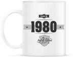printfashion born-in-1980-(dark&lightgrey) - Bögre - Fehér (790279)