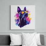 printfashion Menő Doberman - Vászonkép - Fehér (16702979)