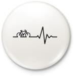 printfashion Bike in my blood - Kitűző, hűtőmágnes - Fehér (3088718)