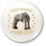 printfashion Lelkem nyugalma - Kitűző, hűtőmágnes - Fehér (7492002)