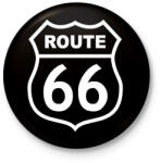 printfashion route 66 - Kitűző, hűtőmágnes - Fekete (11594741)