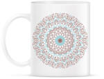 printfashion Barna -kék mandala - Bögre - Fehér (4078134)