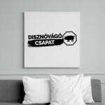 printfashion disznovago csapat - Vászonkép - Fehér (6629819)