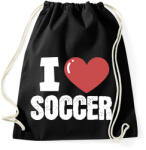 printfashion Szeretem a focit - Sportzsák, Tornazsák - Fekete (1376254)