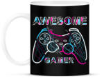 printfashion awesome gamer - Bögre - Fekete (13703541)
