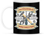 printfashion Autószerelő nagymester - Bögre - Fekete (6565628)
