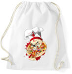 printfashion Pizza Koponya Szakács - Sportzsák, Tornazsák - Fehér (1785901)