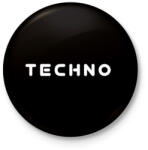 printfashion techno - Kitűző, hűtőmágnes - Fekete (3103147)