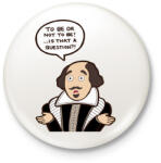 printfashion Be or not to be - Kitűző, hűtőmágnes - Fehér (3082638)