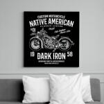 printfashion Dark Iron 1958 legendás motor - Vászonkép - Fekete (6644972)