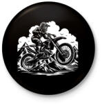 printfashion motocross - Kitűző, hűtőmágnes - Fekete (16734856)