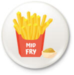 printfashion Mid Fry - Középső tesó - Kitűző, hűtőmágnes - Fehér (7014700)
