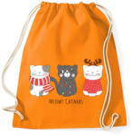 printfashion Meowy Catmas - Sportzsák, Tornazsák - Narancssárga (5464487)