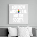 printfashion You know who you are, not the society. - humanista - LMBT / LMBTQI (133) - Vászonkép - Fehér (6633886)