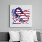 printfashion Amerikai lány - Vászonkép - Fehér (6620759)