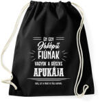 printfashion Büszke apuka - Fiú - Sportzsák, Tornazsák - Fekete (7125812)